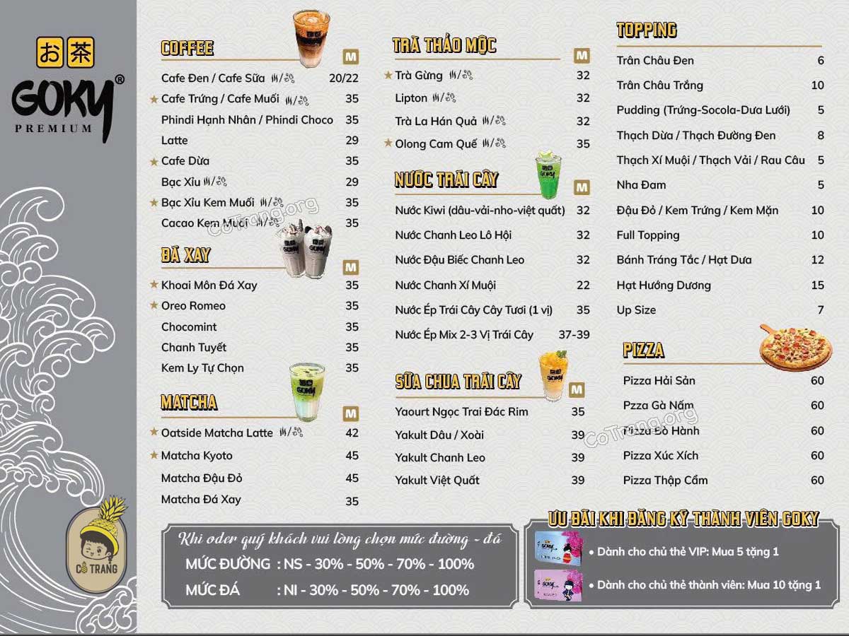 Menu GoKy Gia Lai